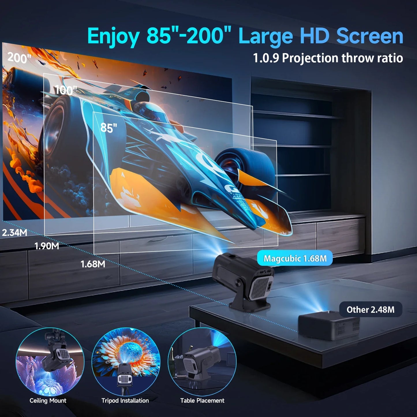 Ultra-Compact 4K Mini Projector