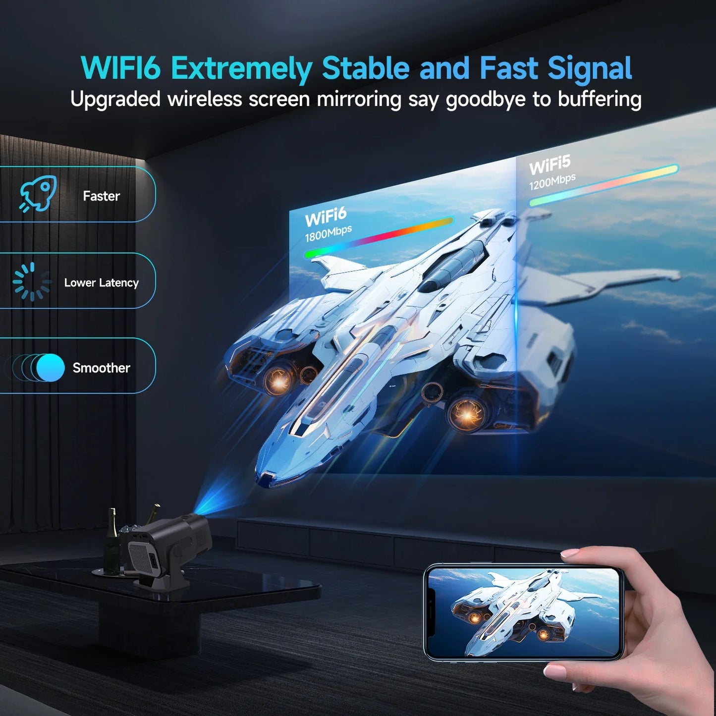 Ultra-Compact 4K Mini Projector